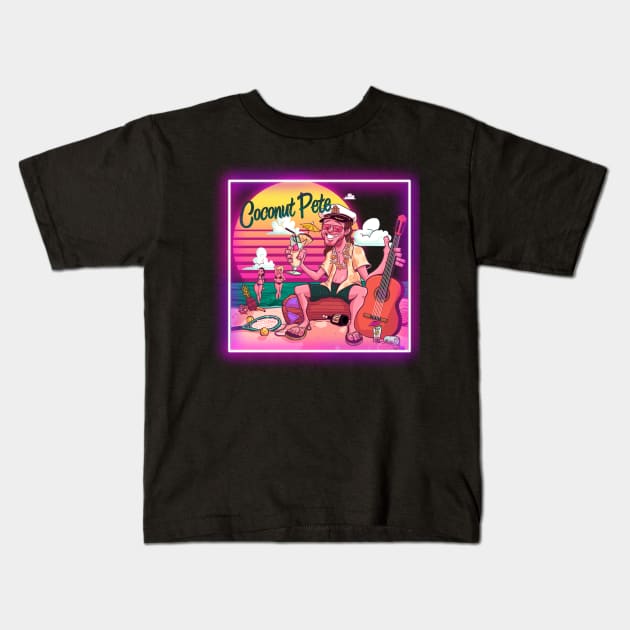 Coconut Pete Kids T-Shirt by JUSTIES DESIGNS